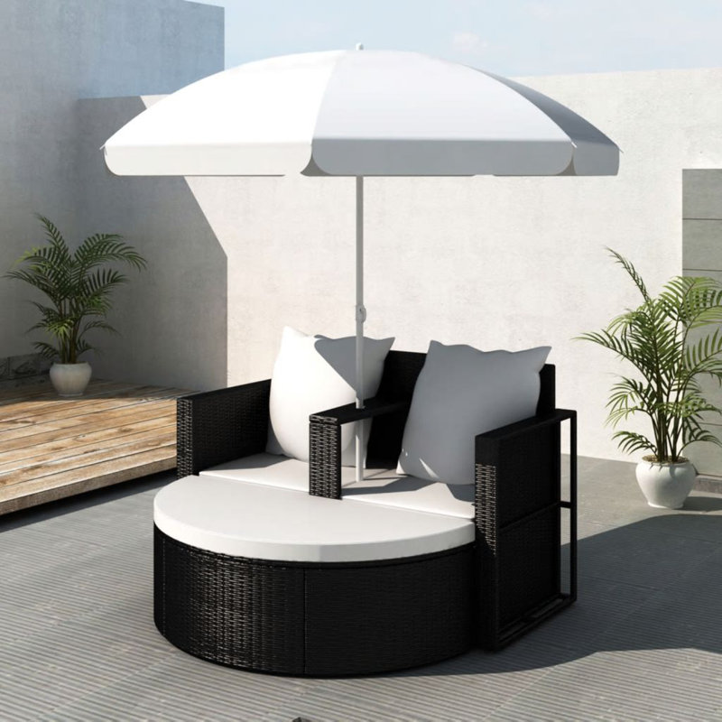 Bay Isle Home Tawanda 51.2'' Wide Outdoor Patio Daybed with Cushions